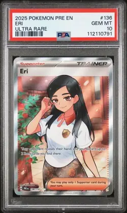 2025 POKEMON PRE EN-PRISMATIC EVOLUTIONS ERI ULTRA RARE #136 PSA 10 - Image 1