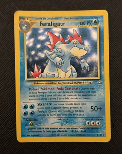 Pokemon Feraligatr 4/111 Neo Genesis Rara Holo Unlimited Wizards Vintage ITA - Image 1
