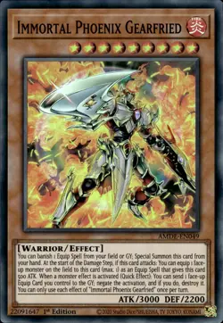 Immortal Phoenix Gearfried - Super Rare 1st Edition AMDE-EN049 - NM - YuGiOh - Image 1