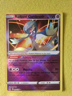 Radiant Gardevoir 069/196 Shining Holo Lost Origin Pokemon Card Near Mint - Image 3