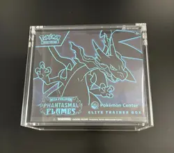 Phantasmal Flames Pokemon Center Elite Trainer Box Sealed With Acrylic Case ETB - Image 1