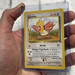 1999 Pokemon TCG Spearow Jungle 62/64 Regular Unlimited Common Portuguese NM Vtg - Image 2