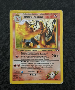 Pokemon Blaine's Charizard 2/132 Holo Gym Challenge Eng PLAYED - Image 1