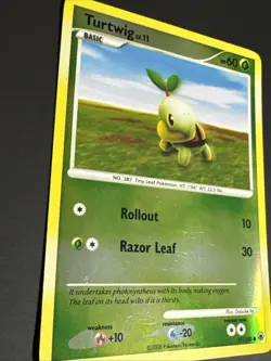 Turtwig 77/100 Reverse Holo Common Pokemon TCG Diamond & Pearl Majestic Dawn LP+ - Image 4