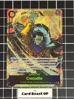 Crocodile - OP14-120 (Alt Art) SEC OP14-120 The Azure Sea's Seven Foil (English) - Image 1