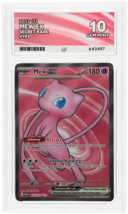 Mew 151 Secret Rare #193 | Ace Grading Gem Mint 10 Slab | Pokemon TCG - Image 1