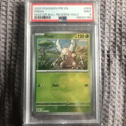 2025 POKEMON PRE EN-PRISMATIC EVOLUTIONS POKE BALL REVERSE HOLO PINSIR PSA 9 - Image 3