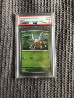 2025 POKEMON PRE EN-PRISMATIC EVOLUTIONS POKE BALL REVERSE HOLO PINSIR PSA 9 - Image 4