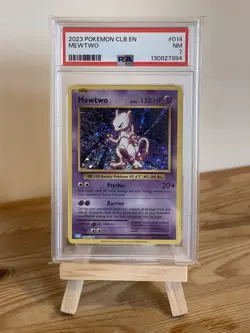 2023 Pokemon Classic Collection Mewtwo Holo PSA 7 NM #014 - Image 1