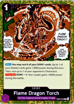 ONE PIECE English EB04-040 Flame Dragon Torch (R) The Azure Sea's Seven - Image 1
