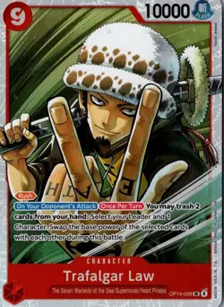 ONE PIECE English Trafalgar Law - OP14-009 SR The Azure Sea's Seven Foil - Image 1