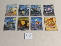 8 Pokemon x Van Gogh Black Star Promo ACG Art Card - read description - Image 1