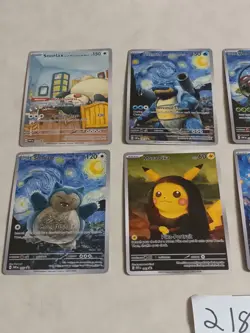 8 Pokemon x Van Gogh Black Star Promo ACG Art Card - read description - Image 2
