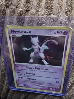 💥 Pokemon TCG Mewtwo Holo Rare Card 9/100 Majestic Dawn 2008 - Image 2
