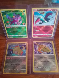 Pokemon tcg 4 card Radiant Sword & Shield bundle Inc Charizard & Tsareena - Image 1