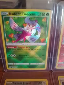Pokemon tcg 4 card Radiant Sword & Shield bundle Inc Charizard & Tsareena - Image 3