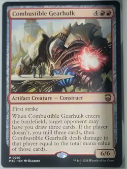 COMBUSTIBLE GEARHULK mtg NM-M Commander Aetherdrift 1 Mythic - Image 1