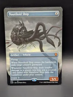 MTG - Nautiloid Ship - BORDERLESS - Artifact Vehicle- CLB #373 - Mythic - NM - Image 1