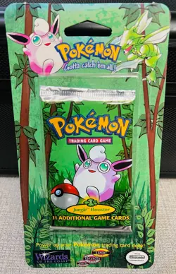 1999 Wizards Of The Coast Pokemon Jungle Blister Pack Wigglytuff Art SEALED NEW - Image 1
