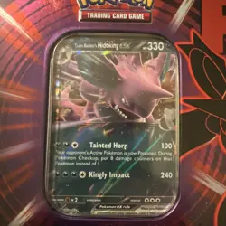 Pokemon TCG Fall Team Rockets Tin Nidoking FACTORY SEALED Destined Rivals & JT - Image 2