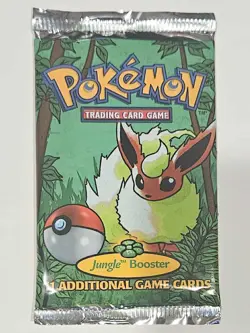 Wizards of the Coast First Edition 1999 Pokemon Jungle Booster Pack Flareon - Image 1