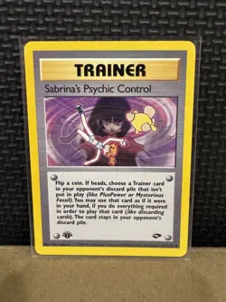 2000 Pokemon Gym Challenge - Sabrina’s Psychic Control - 1st Ed Ungraded 121/132 - Image 1