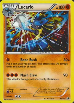 Lucario XY140 Promo XY Promos Pokemon Card NM - Image 1