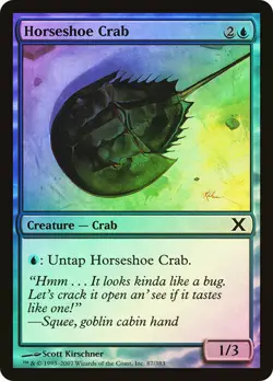 Magic The Gathering MTG HORSESHOE CRAB FOIL Tenth Edition NM Near Mint - Image 1