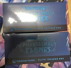 Pokemon TCG Phantasmal Flames ETB Pokemon Center Exclusive 2x - Image 2