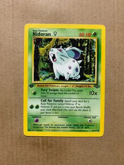 1st Edition Nidoran 57/64 Jungle Set - Common Pokemon Card - NM/Mint - Image 1