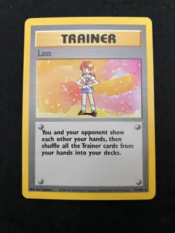 Lass Trainer 75/102 Base Set Near Mint (NM) - Pokemon card TCG 1999 vintage - Image 1