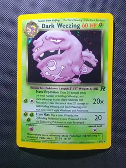 Dark Weezing 14/82 Team Rocket Holo WOTC Pokemon 2000 Card Vintage LP Rare - Image 1