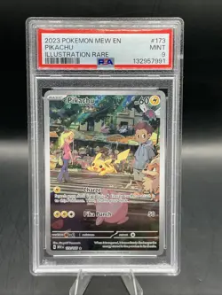 Pokemon Pikachu TCG Scarlet & Violet Card 173/165 Illustration Rare PSA 9 - Image 1