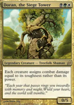 Moderatly Played, English - 1 x MTG Doran, the Siege Tower Lorwyn - Image 1