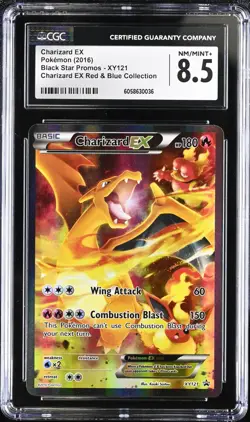 Charizard EX Red & Blue Coll. Full Art Pokemon Promo XY121 CGC 8.5 NM/MINT - Image 1