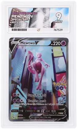Mewtwo V Special Art #072/078 2022 Pokemon GO ACE 9 Mint - Image 1
