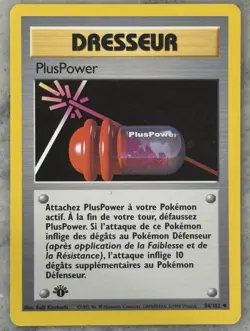 1999 Pokemon Plus Power 84/102 1st Edition Shadowless Base Set Moderately Played - Image 1
