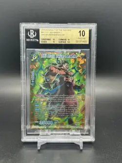 2019 Dragon Ball Super Card SS3 Broly #BT7-127 Foil Gold Stamp BGS 10 - Image 1