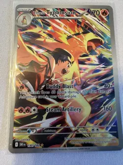 Pokemon TCG Ethans Typhlosion Card Illustration Rare, Destined Rivals 190/182 - Image 1