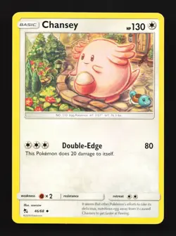 Chansey 46/68 LP Hidden Fates English Pokemon Card TCG - Image 1