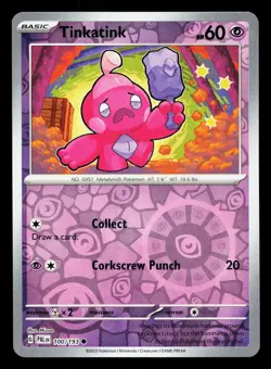 Tinkatink 100/193 Paldea Evolved NM Reverse Holo Pokemon Card TCG - Image 1