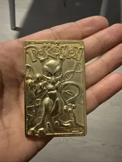 Vintage 1999 Burger King Pokemon 23k Gold Plated Mewtwo Collectible Card - Image 5