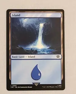 Magic the Gathering LoTR #265 Island Land - Image 1
