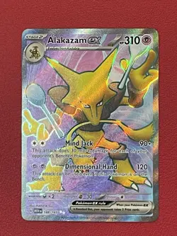 Pokemon TCG Alakazam ex 188/165 SV: Paldean Fates Full Art Holo Ultra Rare - Image 1
