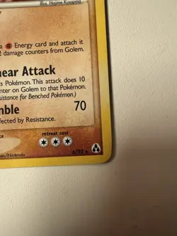 Pokemon TCG EX Legend Maker Golem 6/92 Holo Rare - Image 2