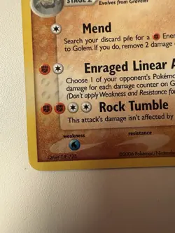 Pokemon TCG EX Legend Maker Golem 6/92 Holo Rare - Image 3