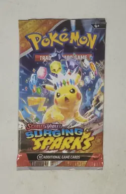 1x Pokemon Surging Sparks Scarlet Violet Sealed Booster Pack Random Cover Art - Image 1