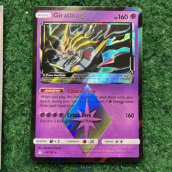 Pokemon Holo Rare Giratina Star 58/156 Sun Moon Ultra Prism 2018 - Image 1