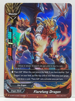 Future Card Buddyfight Flarefang Dragon X2-BT01A-SS01/0029EN C FOIL Dragon World - Image 1