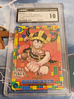 CGC Gem Mint 10 One Piece Day '25 Promo Monkey D. Luffy Japanese Card Game OPG - Image 1